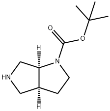 (3aS, 6aS)-Hexahydro-pyrrolo[3,4-b]pyrrole-1-carboxylic acid tert-butyl ester Struktur