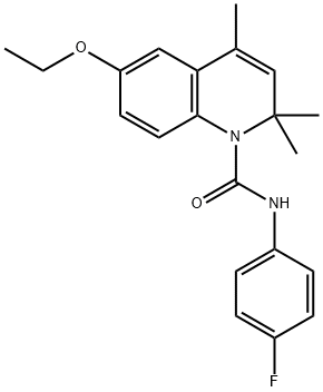 6-ethoxy-N-(4-fluorophenyl)-2,2,4-trimethylquinoline-1(2H)-carboxamide Struktur