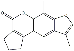 6,9-dimethyl-2,3-dihydrocyclopenta[c]furo[3,2-g]chromen-4(1H)-one Structure