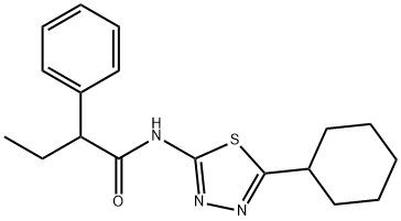 N-(5-cyclohexyl-1,3,4-thiadiazol-2-yl)-2-phenylbutanamide Struktur