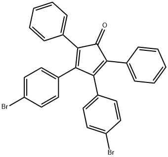 3,4-bis(4-bromophenyl)-2,5-diphenylcyclopenta-2,4-dienone Struktur