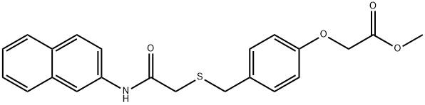 methyl 2-(4-(((2-(naphthalen-2-ylamino)-2-oxoethyl)thio)methyl)phenoxy)acetate Struktur