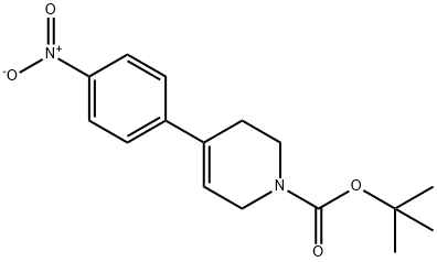 tert-butyl 5,6-dihydro-4-(4-nitrophenyl)pyridine-1(2H)-carboxylate Struktur