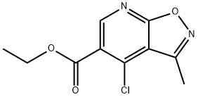 Ethyl 4-chloro-3-methylisoxazolo[5,4-b]pyridine-5-carboxylate Struktur