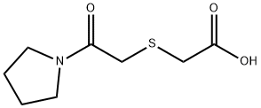 2-((2-oxo-2-(pyrrolidin-1-yl)ethyl)thio)acetic acid Struktur