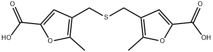 4,4'-(thiobis(methylene))bis(5-methylfuran-2-carboxylic acid) Struktur