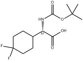 tert-butoxycarbonylamino-(4,4-difluoro-cyclohexyl)-acetic acid Struktur