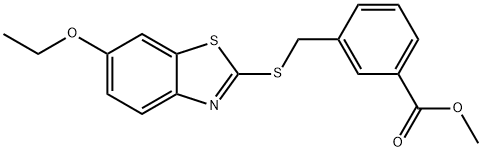 methyl 3-{[(6-ethoxy-1,3-benzothiazol-2-yl)sulfanyl]methyl}benzoate Struktur