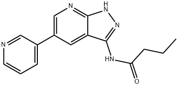 N-[5-(3-pyridinyl)-1H-pyrazolo[3,4-b]pyridin-3-yl]Butanamide Struktur