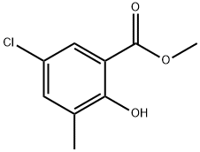 methyl 5-chloro-2-hydroxy-3-methylbenzoate Struktur