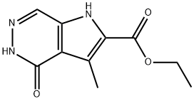 Ethyl 3-methyl-4-oxo-4,5-dihydro-1H-pyrrolo[2,3-d]pyridazine-2-carboxylate Struktur