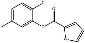 2-chloro-5-methylphenyl thiophene-2-carboxylate Struktur