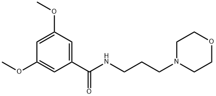 3,5-dimethoxy-N-[3-(morpholin-4-yl)propyl]benzamide Struktur