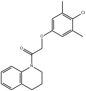 1-[(4-chloro-3,5-dimethylphenoxy)acetyl]-1,2,3,4-tetrahydroquinoline Struktur