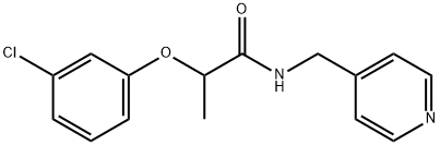 2-(3-chlorophenoxy)-N-(pyridin-4-ylmethyl)propanamide Struktur