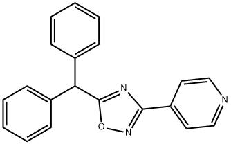 4-[5-(diphenylmethyl)-1,2,4-oxadiazol-3-yl]pyridine Struktur