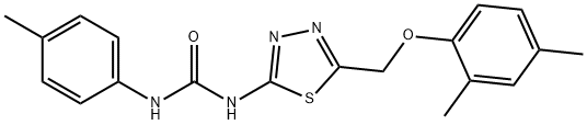 1-{5-[(2,4-dimethylphenoxy)methyl]-1,3,4-thiadiazol-2-yl}-3-(4-methylphenyl)urea Struktur