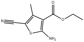 ethyl 2-amino-5-cyano-4-methylthiophene-3-carboxylate Struktur