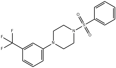 1-(phenylsulfonyl)-4-[3-(trifluoromethyl)phenyl]piperazine Struktur