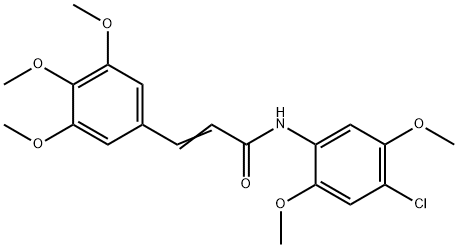 (2E)-N-(4-chloro-2,5-dimethoxyphenyl)-3-(3,4,5-trimethoxyphenyl)prop-2-enamide Struktur