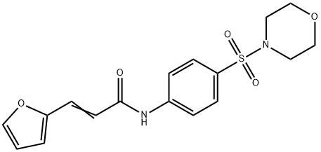 (2E)-3-(furan-2-yl)-N-[4-(morpholin-4-ylsulfonyl)phenyl]prop-2-enamide Struktur