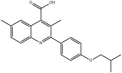 2-(4-isobutoxyphenyl)-3,6-dimethylquinoline-4-carboxylic acid Struktur