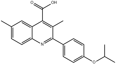 2-(4-isopropoxyphenyl)-3,6-dimethylquinoline-4-carboxylic acid Struktur