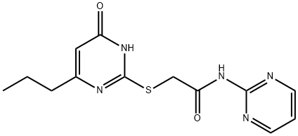 2-[(4-hydroxy-6-propylpyrimidin-2-yl)sulfanyl]-N-(pyrimidin-2-yl)acetamide Struktur