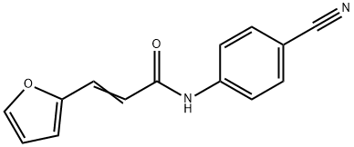 N-(4-cyanophenyl)-3-(2-furyl)acrylamide Struktur