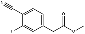 Methyl 2-(4-cyano-3-fluorophenyl)acetate Struktur