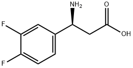 (3S)-3-AMINO-3-(3,4-DIFLUOROPHENYL)PROPANOIC ACID Struktur