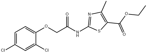 ethyl 2-(2-(2,4-dichlorophenoxy)acetamido)-4-methylthiazole-5-carboxylate Struktur