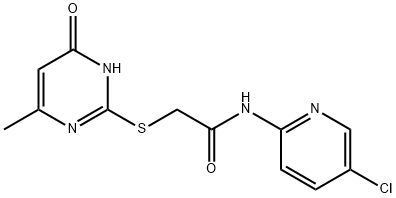 N-(5-chloropyridin-2-yl)-2-[(4-methyl-6-oxo-1,6-dihydropyrimidin-2-yl)sulfanyl]acetamide Struktur