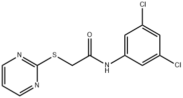 N-(3,5-dichlorophenyl)-2-(pyrimidin-2-ylsulfanyl)acetamide Struktur