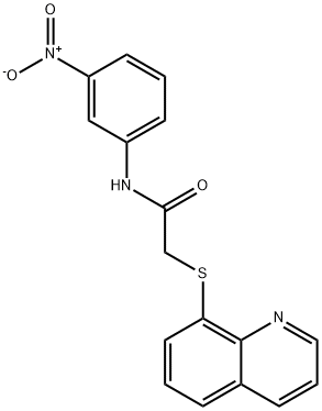 N-(3-nitrophenyl)-2-(quinolin-8-ylsulfanyl)acetamide Struktur