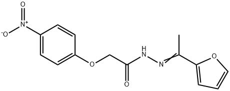 N'-[(1E)-1-(furan-2-yl)ethylidene]-2-(4-nitrophenoxy)acetohydrazide Struktur