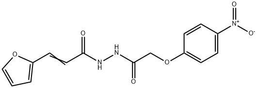 (2E)-3-(furan-2-yl)-N'-[(4-nitrophenoxy)acetyl]prop-2-enehydrazide Struktur