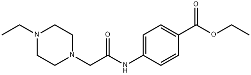 ethyl 4-(2-(4-ethylpiperazin-1-yl)acetamido)benzoate Struktur