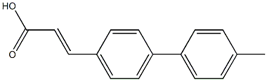 3-(4-(4-methylphenyl)phenyl)acrylic acid Struktur