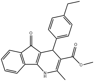 methyl 4-(4-ethylphenyl)-2-methyl-5-oxo-4,5-dihydro-1H-indeno[1,2-b]pyridine-3-carboxylate Struktur