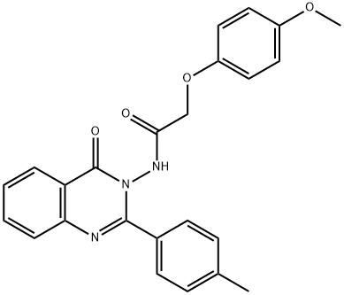 2-(4-methoxyphenoxy)-N-[2-(4-methylphenyl)-4-oxoquinazolin-3(4H)-yl]acetamide Struktur