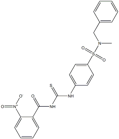 N-({4-[benzyl(methyl)sulfamoyl]phenyl}carbamothioyl)-2-nitrobenzamide Struktur