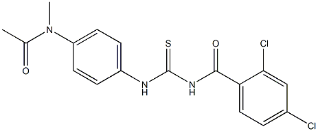 N-[({4-[acetyl(methyl)amino]phenyl}amino)carbonothioyl]-2,4-dichlorobenzamide Struktur