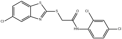 2-[(5-chloro-1,3-benzothiazol-2-yl)sulfanyl]-N-(2,4-dichlorophenyl)acetamide Struktur