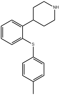 4-[2-(4-methylphenyl)sulfanylphenyl]piperidine Struktur