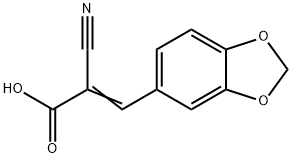 3-(苯并[D][1,3]二氧戊環(huán)-5-基)-2-氰基丙烯酸 結(jié)構(gòu)式