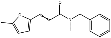 N-benzyl-N-methyl-3-(5-methyl-2-furyl)acrylamide Struktur