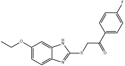 2-[(5-ethoxy-1H-benzimidazol-2-yl)sulfanyl]-1-(4-fluorophenyl)ethanone Struktur