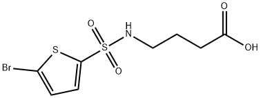 4-(5-Bromo-thiophene-2-sulfonylamino)-butyric acid Struktur