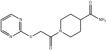 1-[(pyrimidin-2-ylsulfanyl)acetyl]piperidine-4-carboxamide Struktur